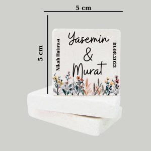 Düğün Nişan Kına Doğal Taş Magnet 011