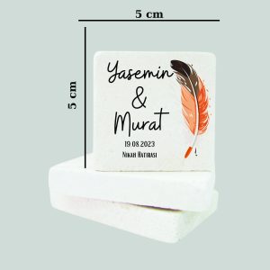 Düğün Nişan Kına Doğal Taş Magnet 069