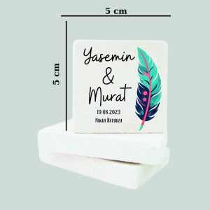 Düğün Nişan Kına Doğal Taş Magnet 063