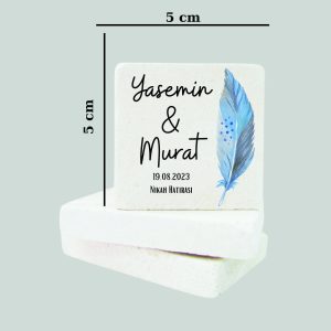 Düğün Nişan Kına Doğal Taş Magnet 065