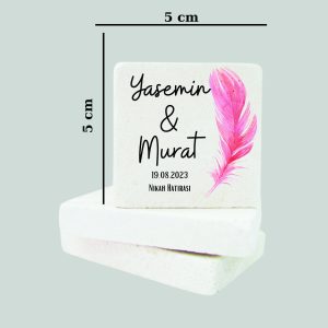 Düğün Nişan Kına Doğal Taş Magnet 066