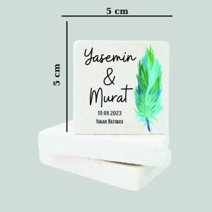 Düğün Nişan Kına Doğal Taş Magnet 067