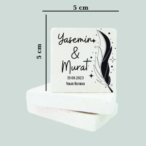 Düğün Nişan Kına Doğal Taş Magnet 068