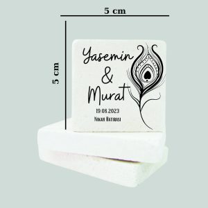 Düğün Nişan Kına Doğal Taş Magnet 071