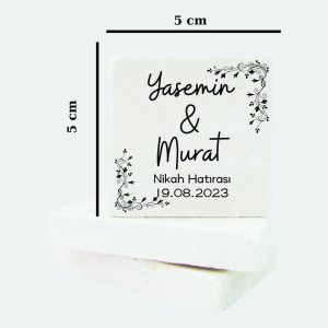 Düğün Nişan Kına Doğal Taş Magnet 073