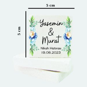 Düğün Nişan Kına Doğal Taş Magnet 076