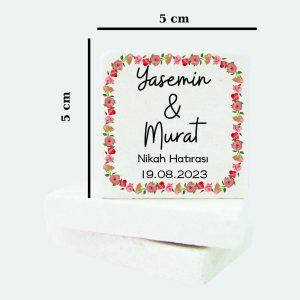 Düğün Nişan Kına Doğal Taş Magnet 093