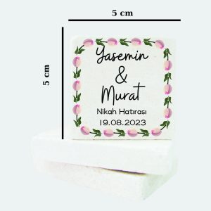 Düğün Nişan Kına Doğal Taş Magnet 094