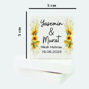 Düğün Nişan Kına Doğal Taş Magnet 096