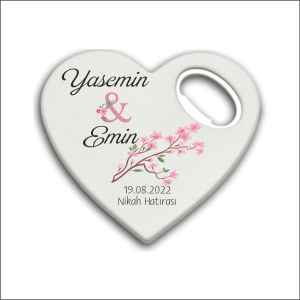 Düğün Nişan Nikah Kalp Magnet Açacak 02