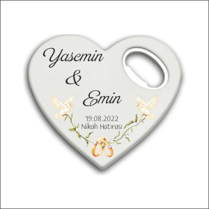 Düğün Nişan Nikah Kalp Magnet Açacak 03