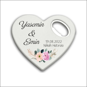 Düğün Nişan Nikah Kalp Magnet Açacak 05