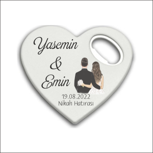 Düğün Nişan Nikah Kalp Magnet Açacak 07