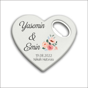 Düğün Nişan Nikah Kalp Magnet Açacak 08