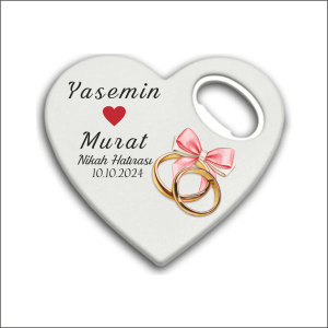 Düğün Nişan Nikah Kalp Magnet Açacak 015
