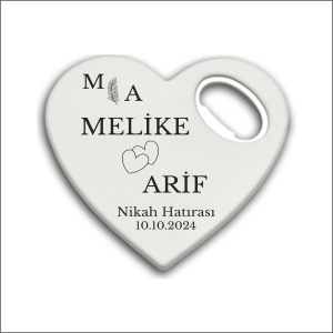 Düğün Nişan Nikah Kalp Magnet Açacak 019