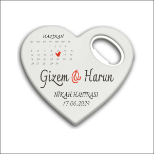 Düğün Nişan Nikah Kalp Magnet Açacak 020