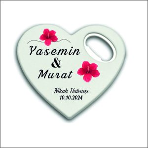 Düğün Nişan Nikah Kalp Magnet Açacak 009