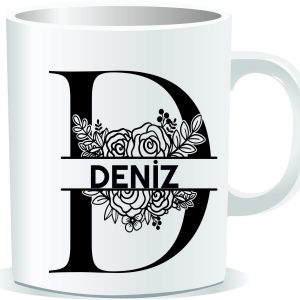 Kişiye Özel Baskılı Harfli Kupa Bardak 05D