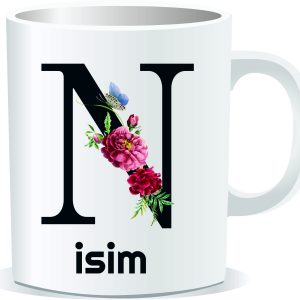 Kişiye Özel Baskılı Harfli Kupa Bardak CC017
