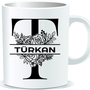 Kişiye Özel Baskılı Harfli Kupa Bardak 023T