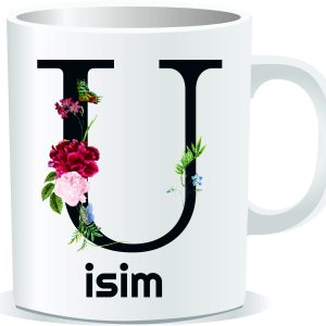 Kişiye Özel Baskılı Harfli Kupa Bardak CC025