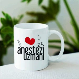 Mesleklere Özel İsimli Kupa Bardak Anestezi Uzmanı
