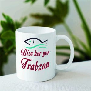 Mesleklere Özel İsimli Kupa Bardak Bize Her Yer Trabzon
