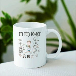 Mesleklere Özel İsimli Kupa Bardak En Tatlı Doktor