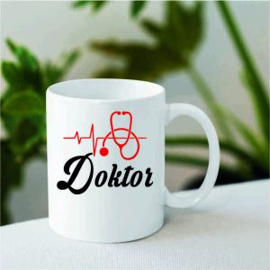 Mesleklere Özel İsimli Kupa Bardak Doktor