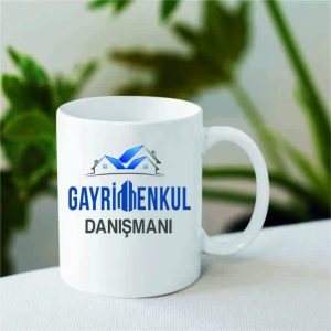 Mesleklere Özel İsimli Kupa Bardak Gayrimenkul Danışmanı