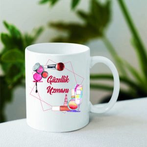 Mesleklere Özel İsimli Kupa Bardak Güzellik Uzmanı