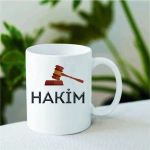 Mesleklere Özel İsimli Kupa Bardak Hakim