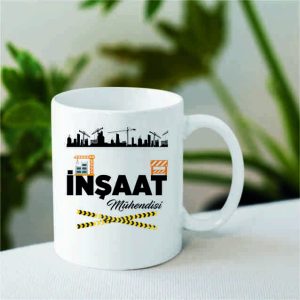 Mesleklere Özel İsimli Kupa Bardak İnşaat Mühendisi