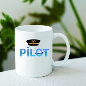 Mesleklere Özel İsimli Kupa Bardak Pilot
