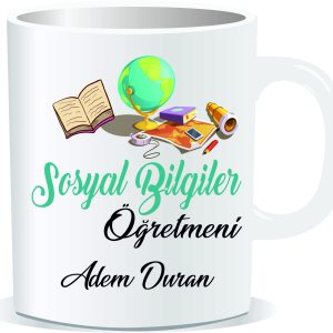 Öğretmenler Günü Kupa Bardak Sosyal Bilgiler Öğretmeni