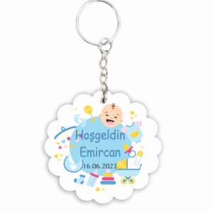 MDF Ahşap Anahtarlık Bebek a01