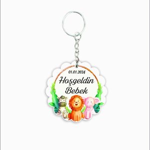 MDF Ahşap Anahtarlık Bebek a015