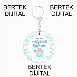 MDF Ahşap Anahtarlık Bebek a03