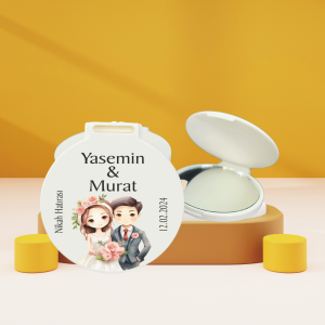 Düğün Hediyelik Cep Aynası Ak017
