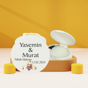 Düğün Hediyelik Cep Aynası Ak018