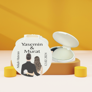 Düğün Hediyelik Cep Aynası Ak02