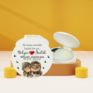 Düğün Hediyelik Cep Aynası Ak01