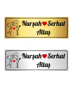 Metal Kapı Isimliği Model 1 Gümüş, Gold