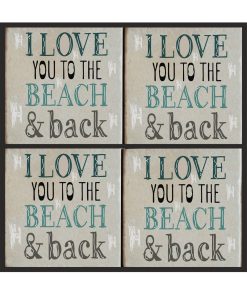 Taş Bardak Altlığı - Love You Tasarımlı