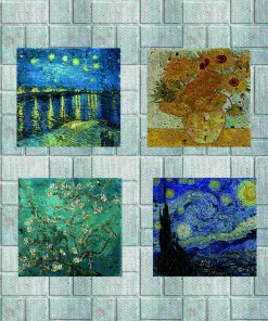 Taş Bardak Altlığı - 4lü Vincent Van Gogh