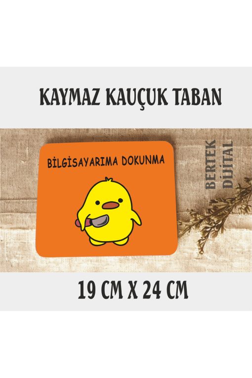 8 RENK SEÇENEĞİ Sevimli Civciv Mouse Pad, 21x17 cm, Kaymaz Taban, Rahat ve Yumuşak Mousepad
