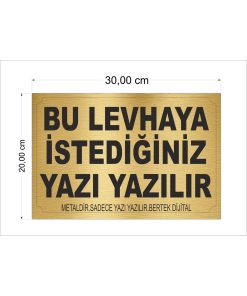 Bertek Dijital Gold Apartman - Site - Han Önü - Kişiye Özel Tabela