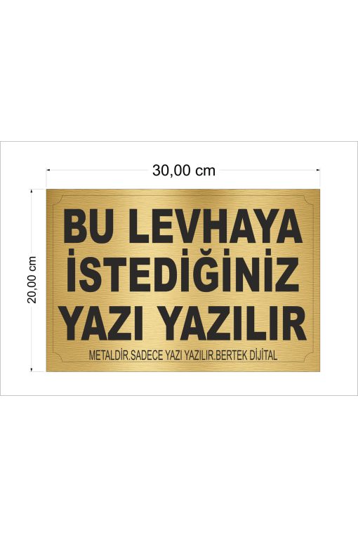 Modern Gold Apartman İsimliği Metal Tabela 20x30 cm