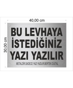 Bertek Dijital Gümüş Apartman - Site - Han Önü - Kişiye Özel Tabela